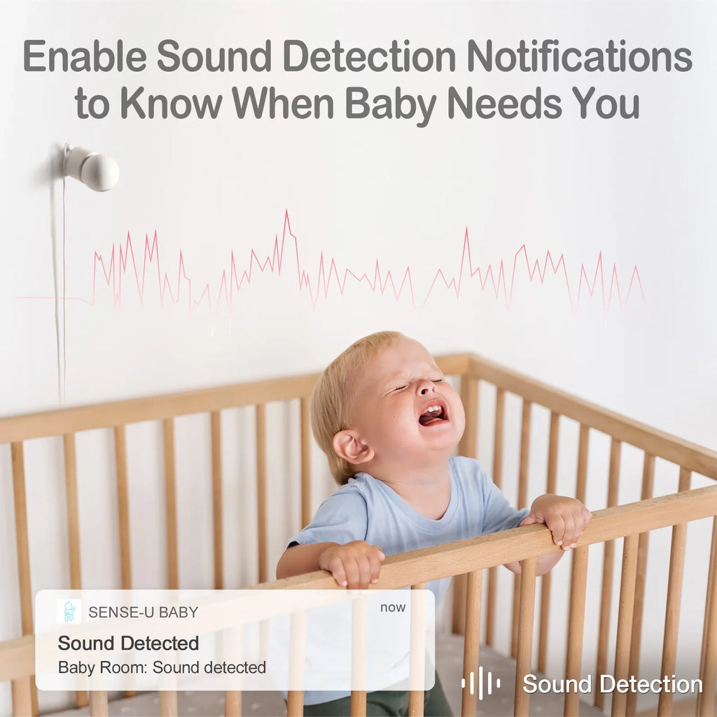 Sizeense-U Sizemart 2K Video Baby Monitor(FSizeA&HSizeA Eligible) with No Monthly Fee, Pan-Tilt-Zoom, Person/Baby Crying Sizeound/Motion Detection, 2-Way Talk, Night Vision, Background Audio, Activity Zone