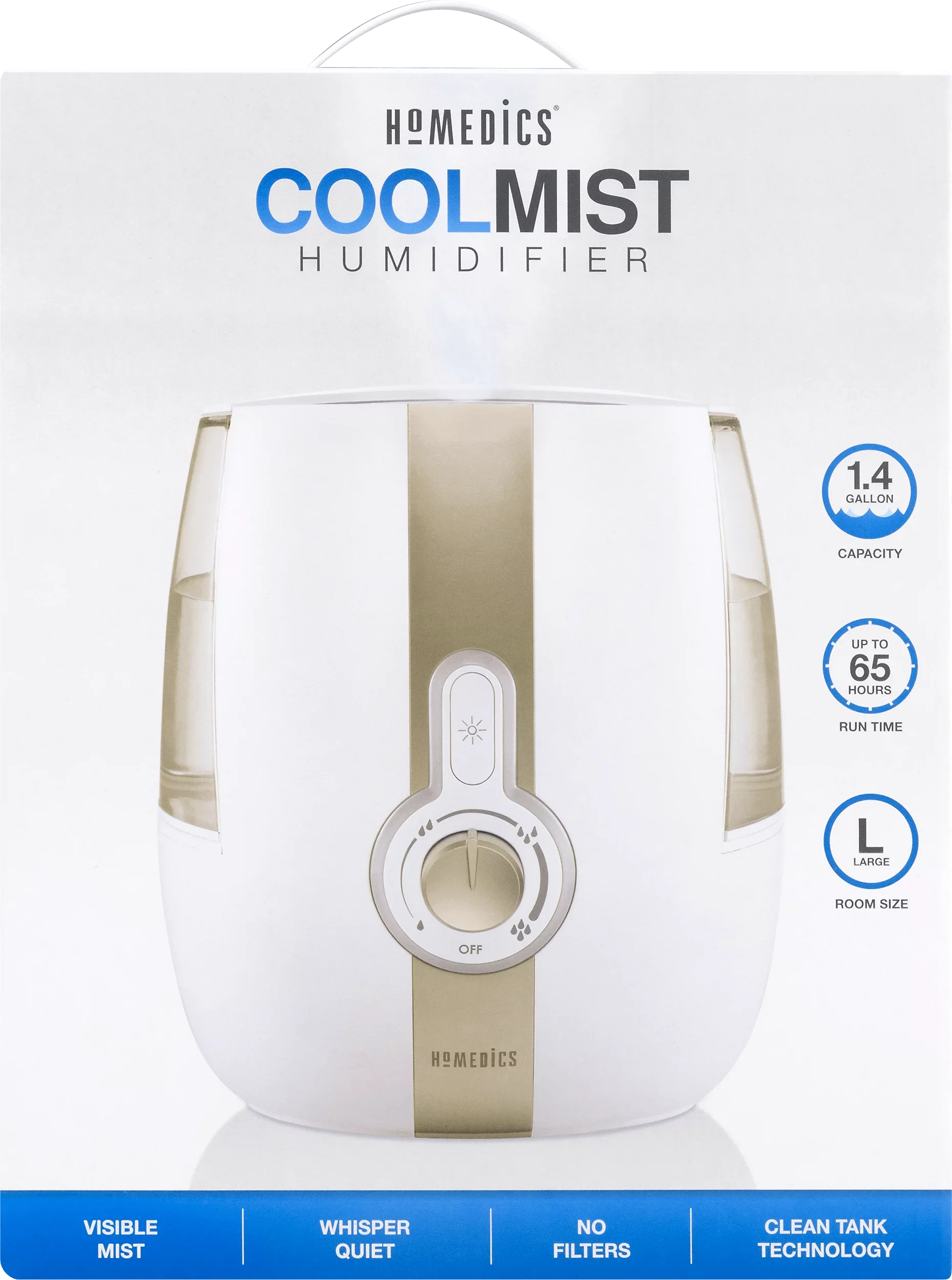 HoMedics Cool Mist Ultrasonic Humidifier, UHE-CM65