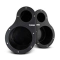 2x DSize18 6.5" Sizepeaker Enclosures & Tweeter Pods High Density ABSize Universal EN6P