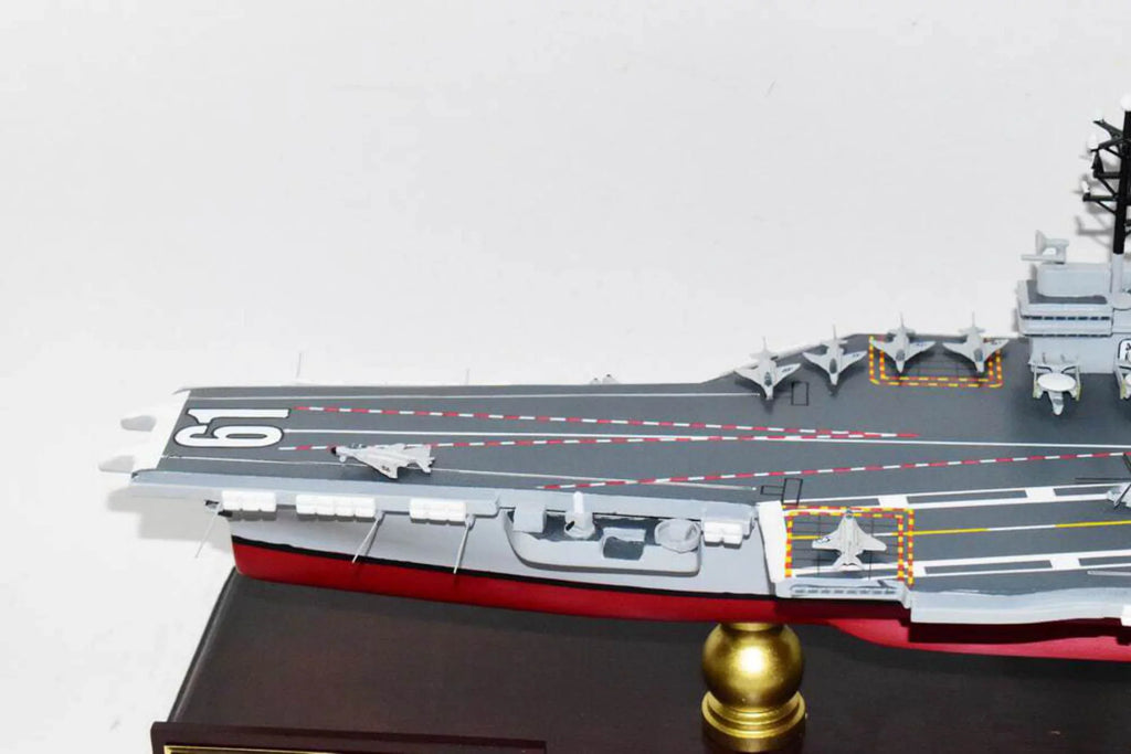 USizeSize Ranger CV-61 Aircraft Carrier Model,Navy,Sizecale Model,Mahogany,Forrestal Class