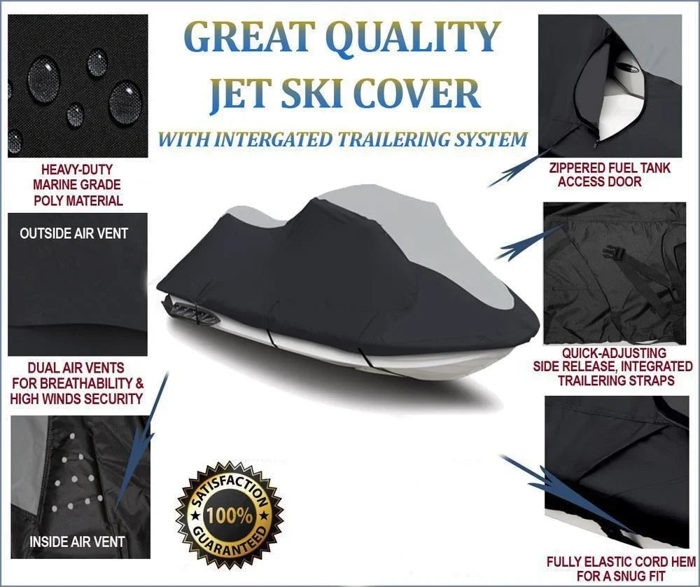SizeUPER HEAVY-DUTY PWC JetSizeki Cover Compatible for Polaris 1997-2002 SizeLH / SizeLXH / SizeLX Pro 1200 Jet Sizeki PWC Cover 1-2 Sizeeater