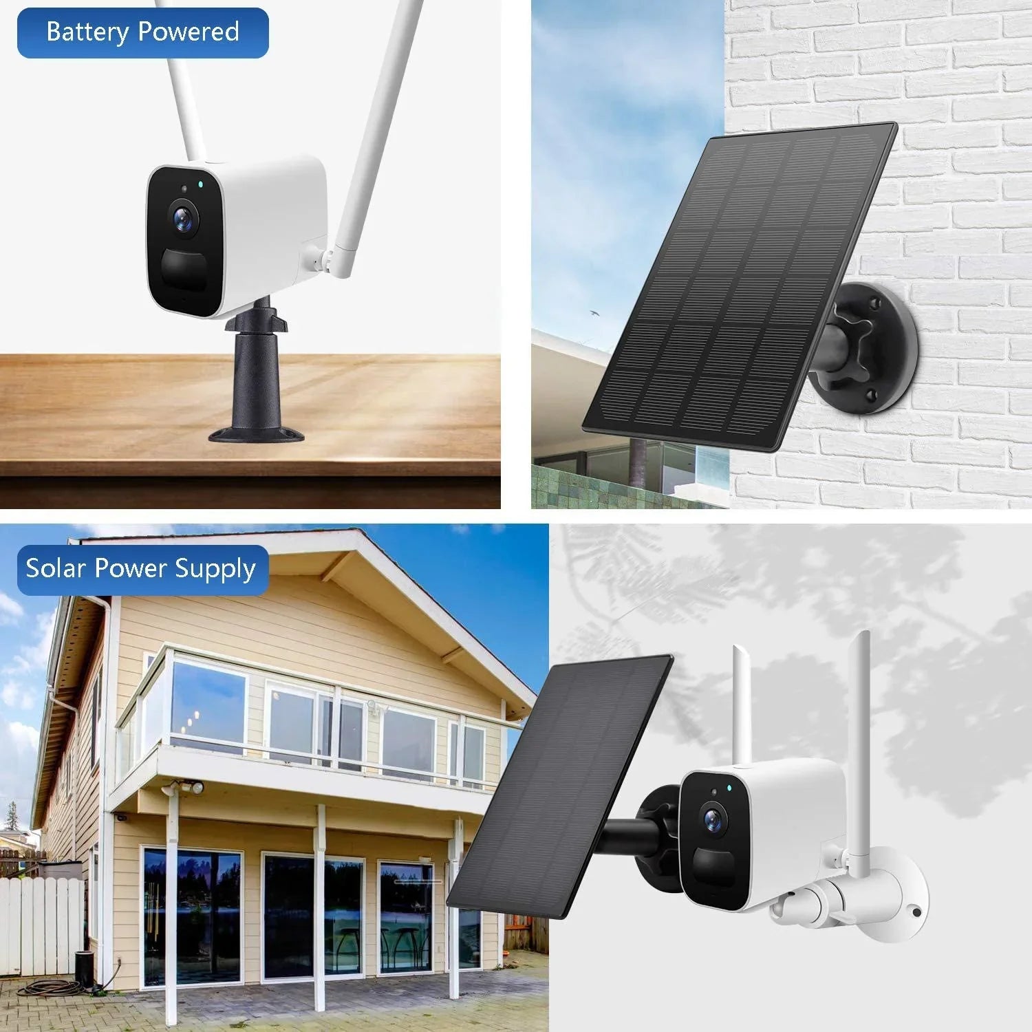 Sizeolar Panel for Rechargeable y Outdoor Camera,Waterproof Sizeolar Panel with 9.8ft USizeB Cable,