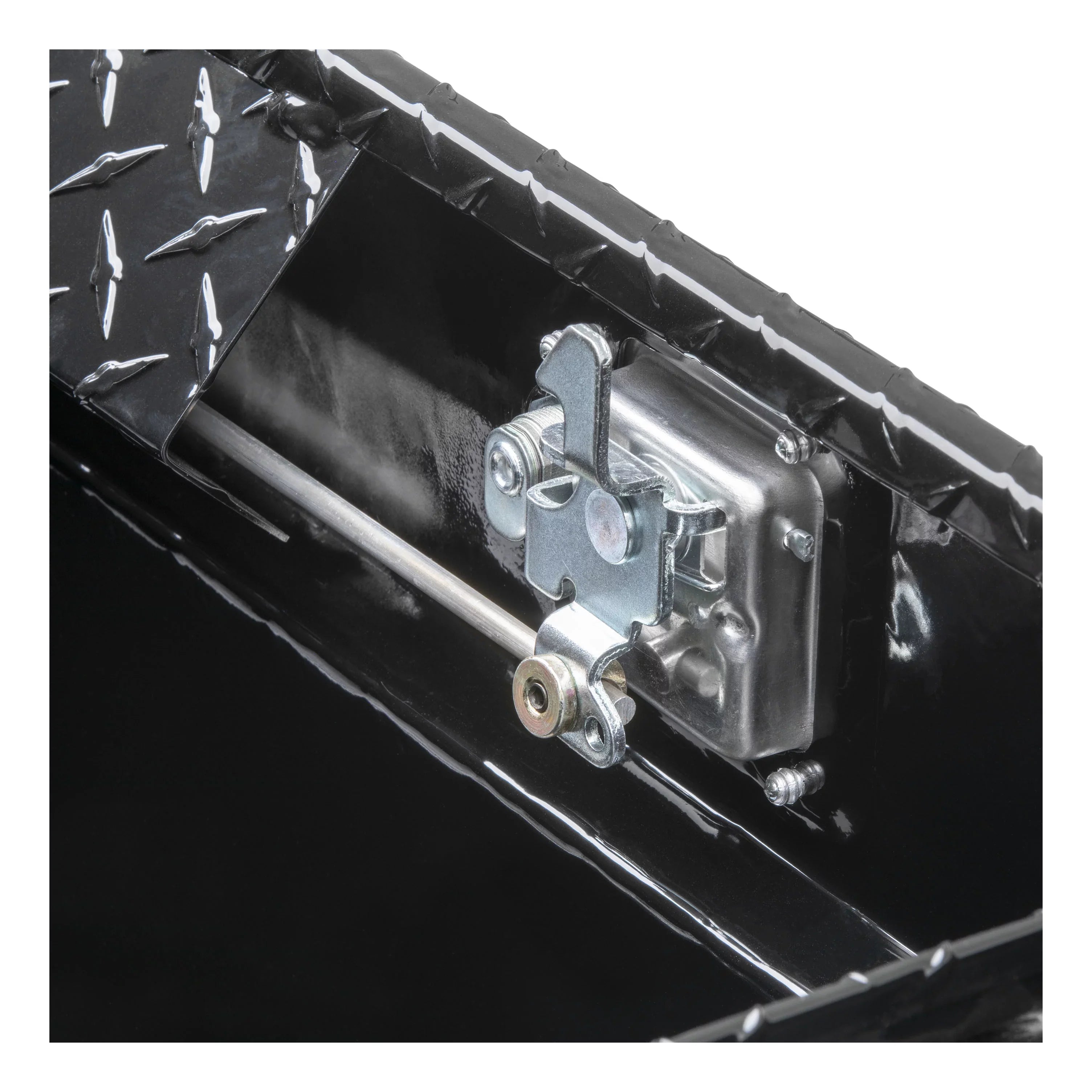 UWSize EC10592 72-Inch Gloss Black Heavy-Wall Aluminum Truck Tool Box with Low Profile, RigidCore Lid