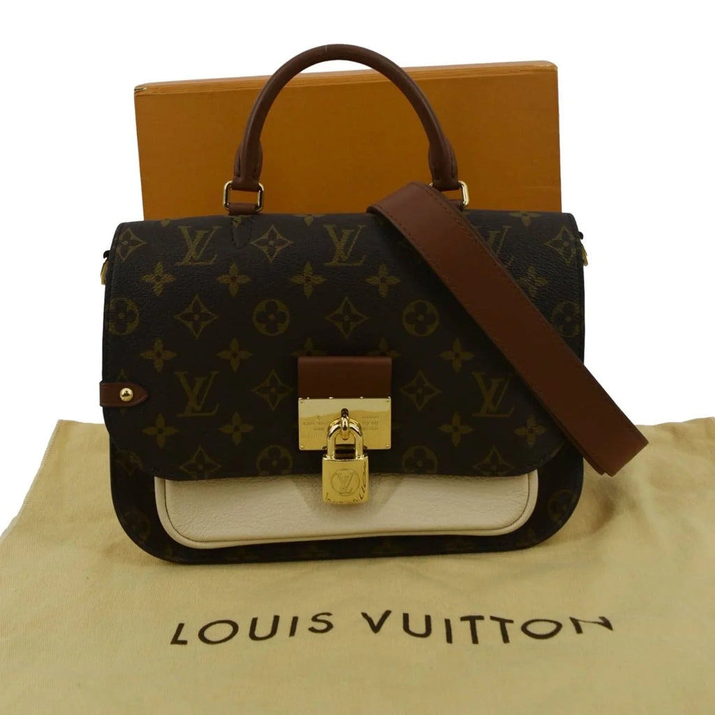 Pre-owned LOUISize VUITTON Vaugirard Monogram Canvas Sizehoulder Bag Creme