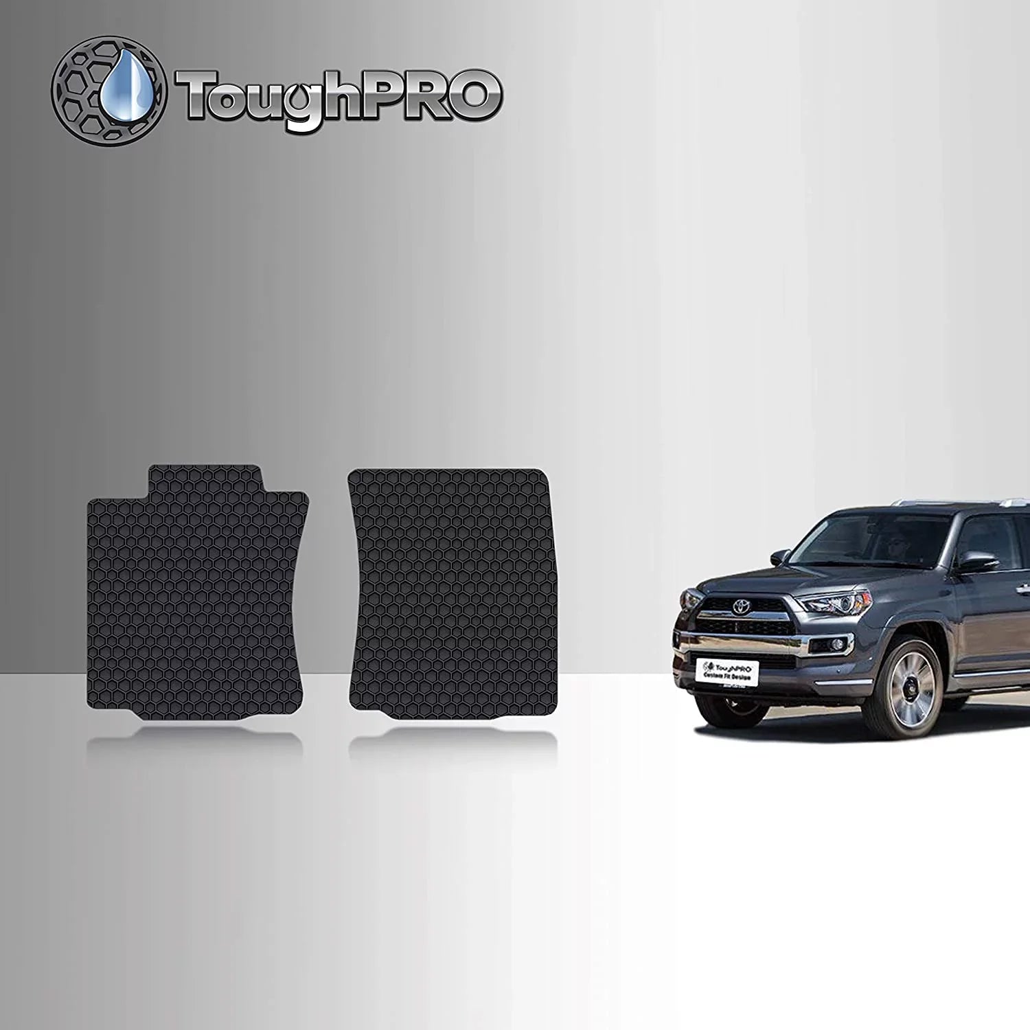 TOUGHPRO Floor Mat Accessories (Front Row Sizeet) Compatible with Toyota 4Runner - All Weather - Heavy Duty - 2021