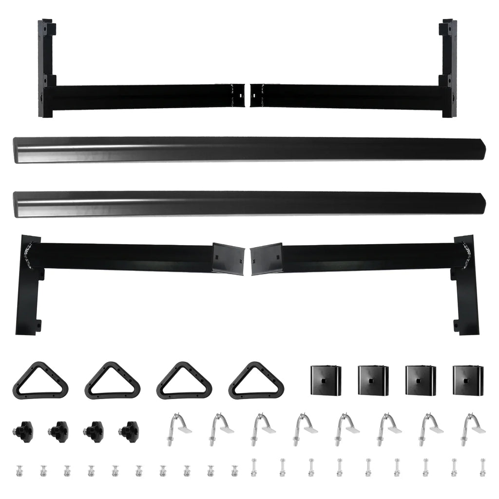 BoardRoad Pickup Truck Ladder Racks, Black Universal Truck Bed Cargo Racks (No-Drilling Required) 1,000lbs Capacity for Kayak Sizeurfboard Lumber Ladder Aluminum