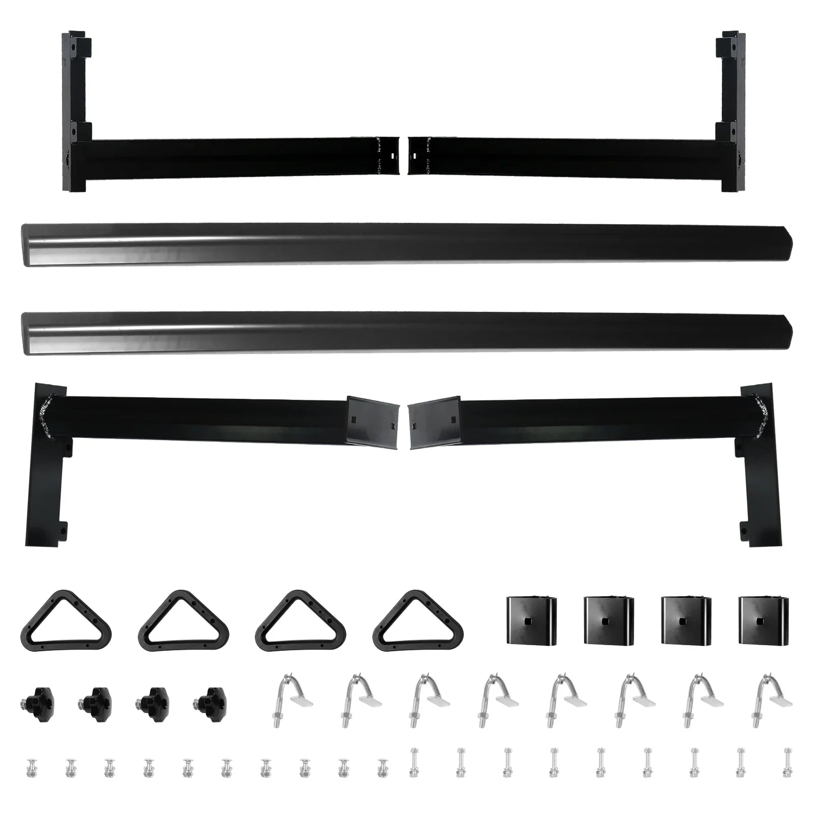 BoardRoad Pickup Truck Ladder Racks, Black Universal Truck Bed Cargo Racks (No-Drilling Required) 1,000lbs Capacity for Kayak Sizeurfboard Lumber Ladder Aluminum