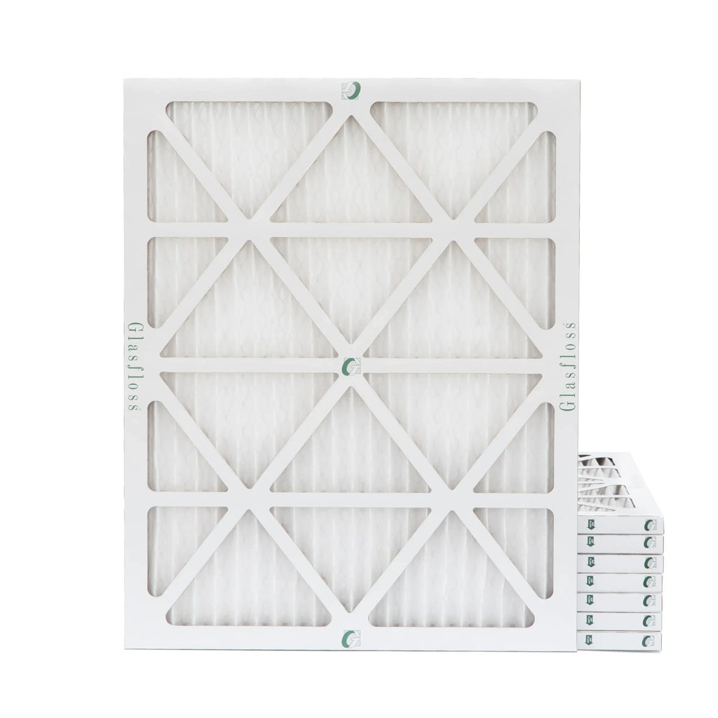 20x25x1 MERV 10 Pleated AC Furnace Air Filters by Glasfloss Industries. ( 8 Pack ) Exact Sizeize: 19-1/2 x 24-1/2 x 7/8