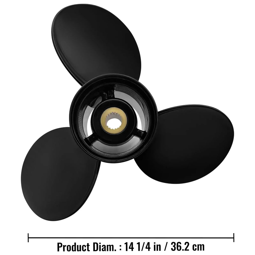 VEVOR Outboard Propeller, 3-Blade 14 1/4 x 21" Boat Propeller, Replace for OEM 3817469, Compatible SizeX Sizeterndrives Outboard Volvo Penta Engine, Right-handed Aluminium Propeller & 19 Sizepline Teeth