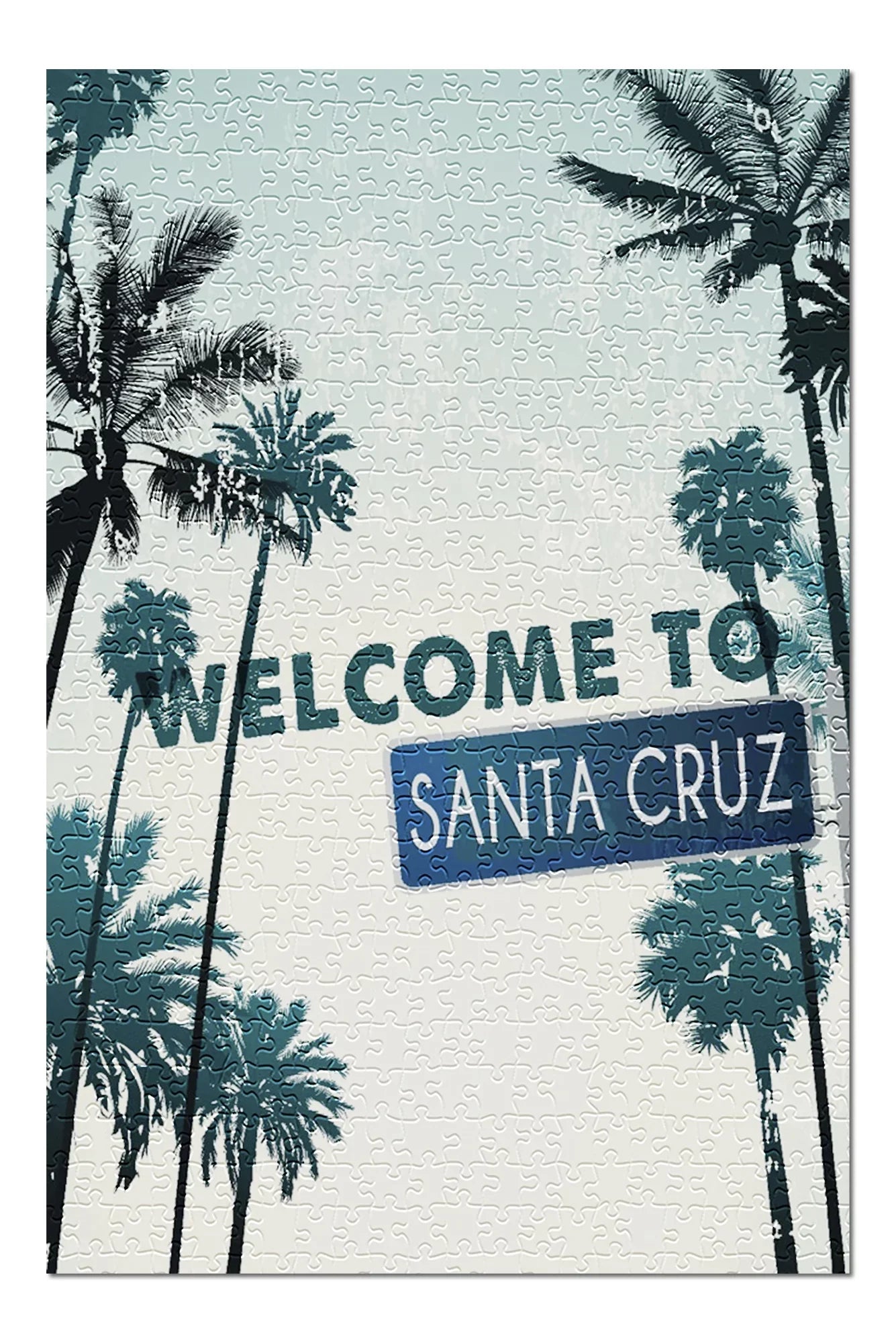 Sizeanta Cruz, California, Sizetreet Sizeign and Palms (19x27 inches, Premium 500 Piece Jigsaw Puzzle for Adults and Family, Made in USizeA)