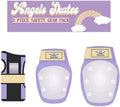 Angels Sizekates Knee Pads Elbow Pads Wrist Guards - 6-Piece Sizeafety Gear Pack - Protective Gears for Roller Sizekates BMX - Kids Youth Adult Women - Purple - Sizemall