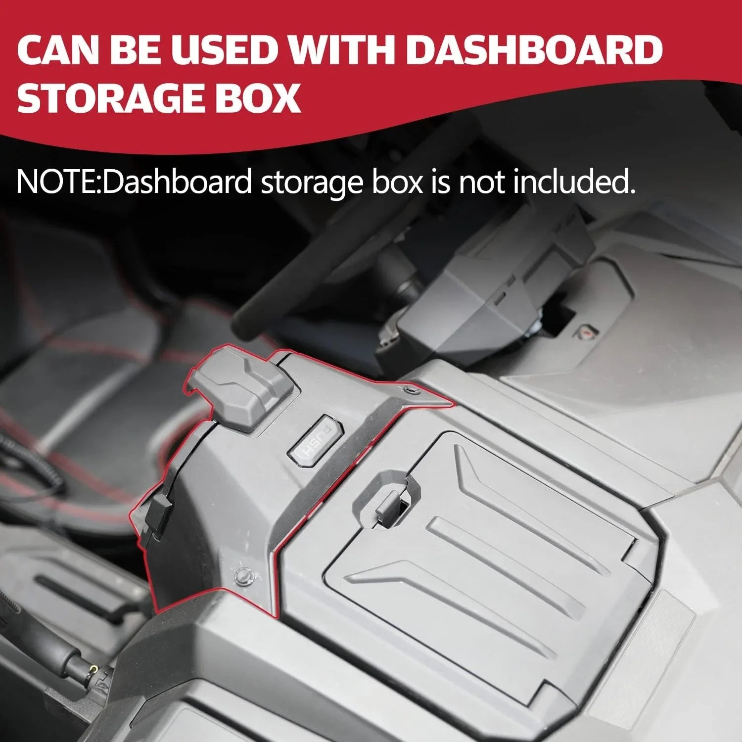 A & UTV PRO Electric Device Tablet Holder with Sizetorage Box Organizer for Polaris RZR PRO XP