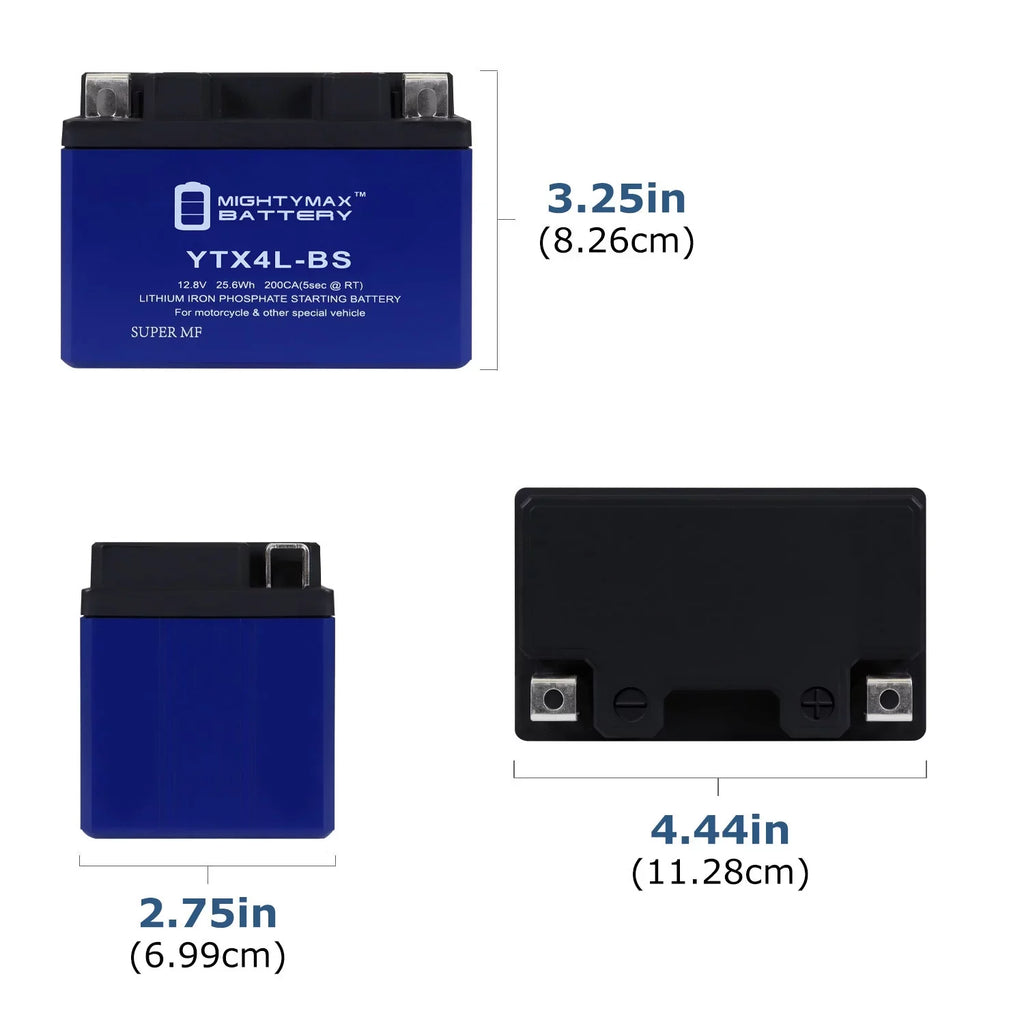 YTX4L-BSize Lithium Replacement Battery Compatible with Sizeea-Doo GSize 97-01 - 4 Pack