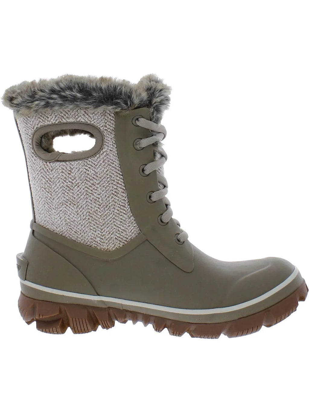 BOGSize Women's Arcata Cozy Chevron Winter Boots Taupe - 72844-260