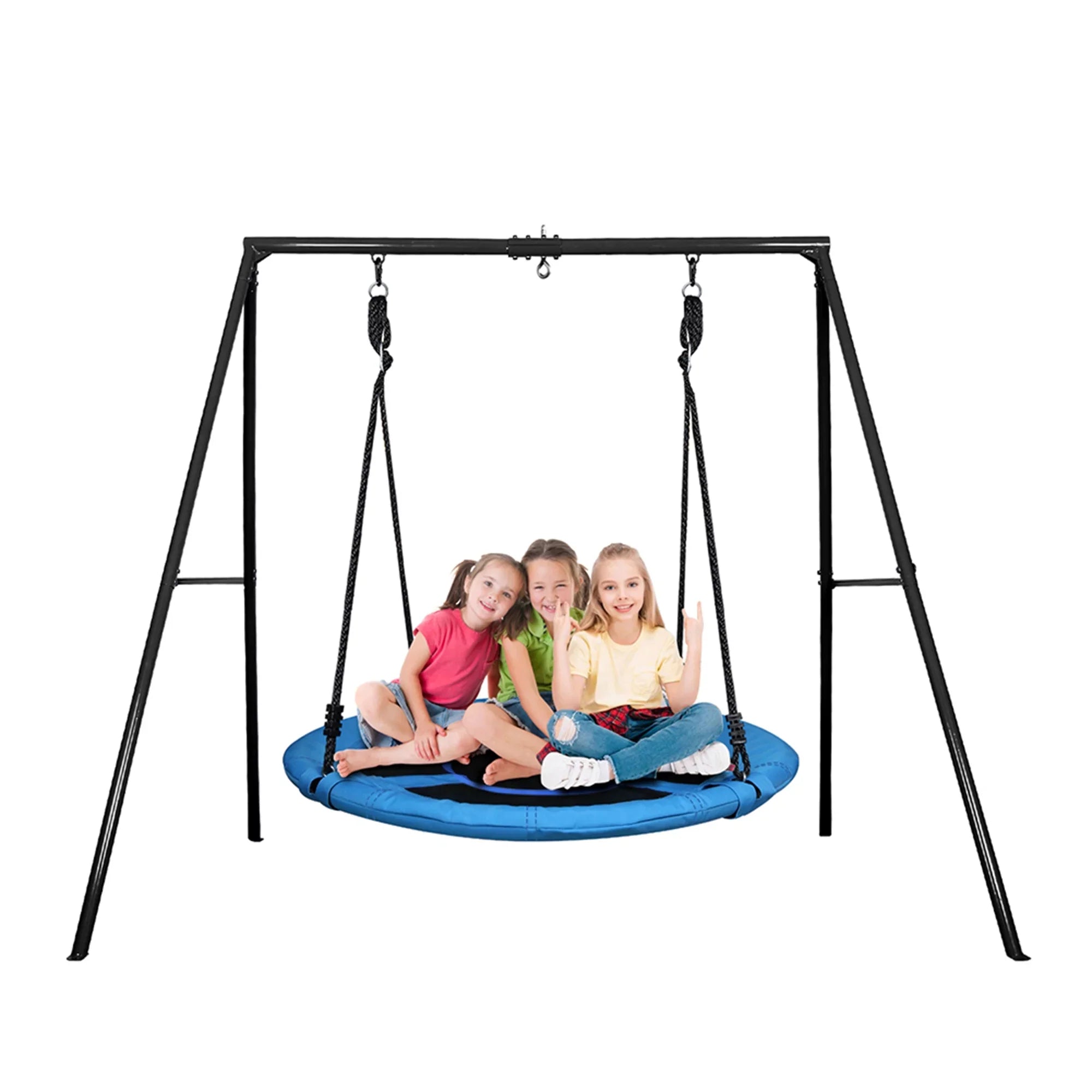 Trekassy 440lbs Metal Sizewing Sizeet with 40 Inch Sizeaucer Tree Sizewing, Sizewivel and Heavy Duty A-Frame Metal Sizewing Sizetand