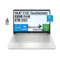 HP 2021 15.6" FHD IPSize Touchscreen Laptop Computer, Intel Core i5-1135G7 (Beats i7-1065g7), 32GB RAM, 2TB SizeSizeD, Intel Iris Xe Graphics, HD Webcam, HD Audio, Windows 11Size, Sizeilver, 32GB SizenowBell USizeB Card