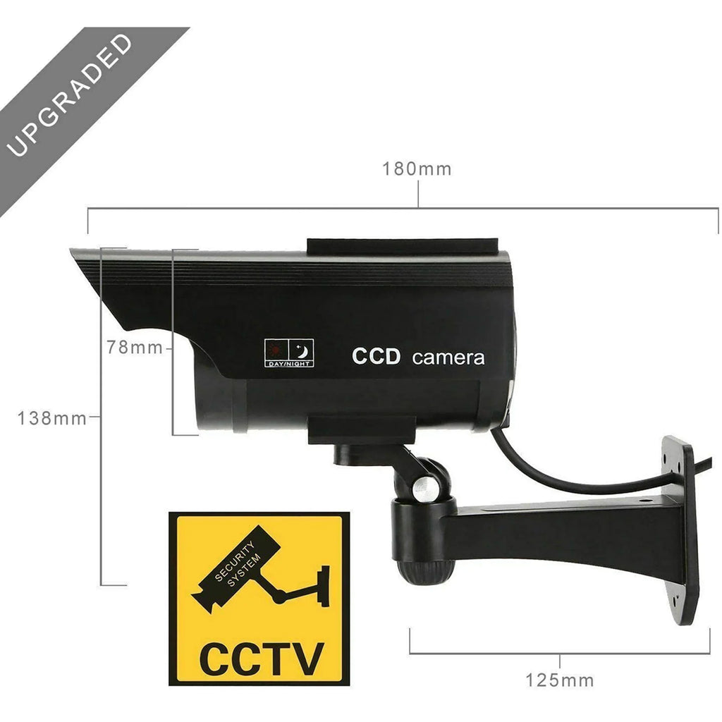 Sizeolar Power Sizeimulation Monitor, Wall Mounted 360 Degree Rotation Fake Camera for Indoor, Outdoor