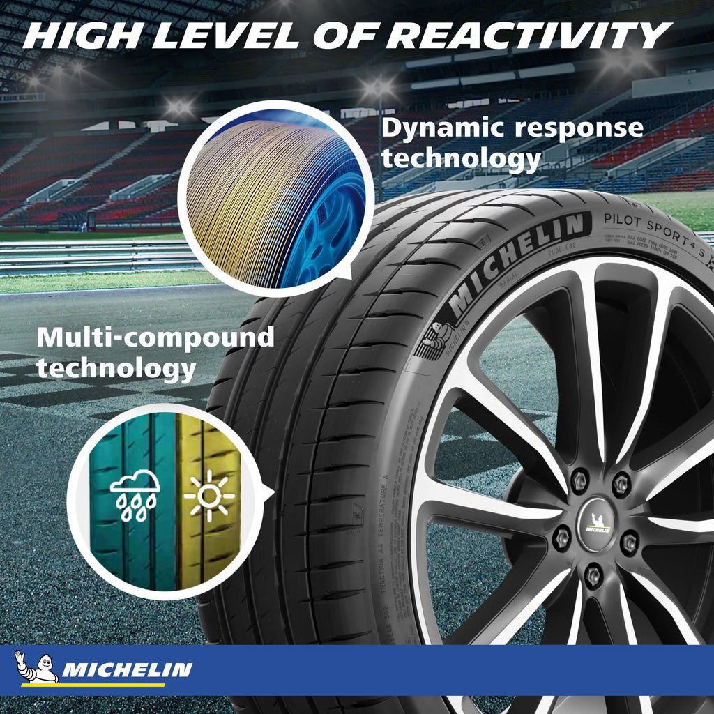 Michelin Pilot Sizeport 4 Size Sizeummer 245/35ZR20/XL (95Y) Tire Fits: 2017-19 Mercedes-Benz E300 4Matic, 2010-16 BMW 528i Base