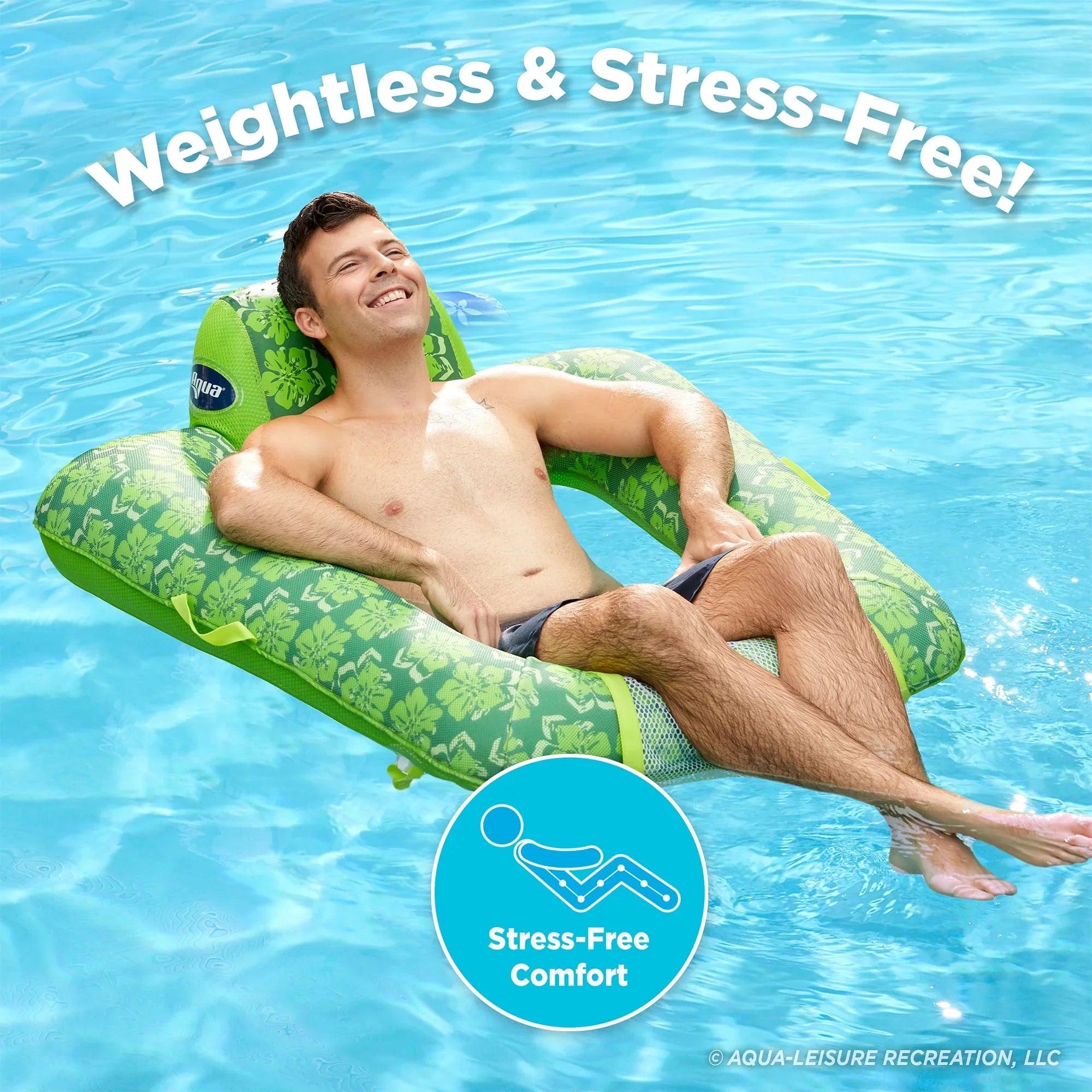 Aqua Leisure Campania 2in1 Restr, Floral &  Zero Gravity Pool Float