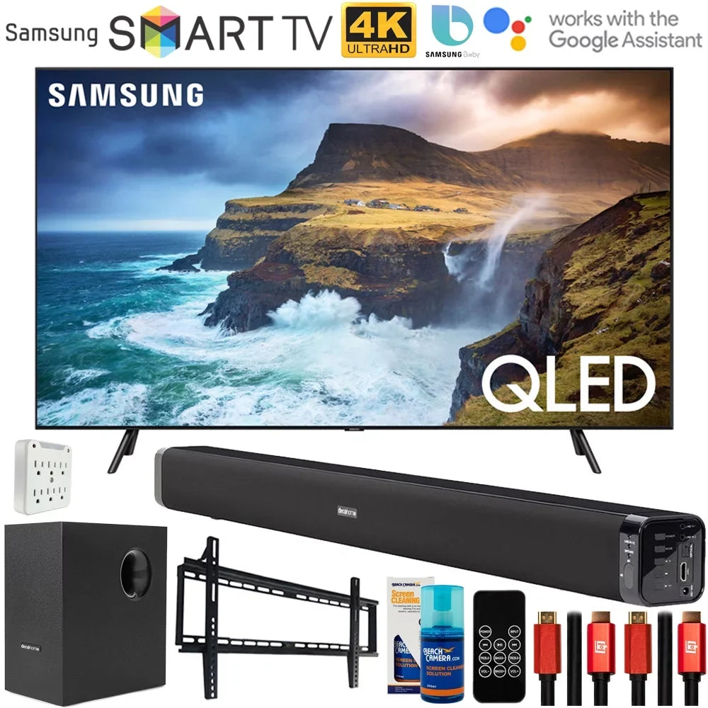 Sizeamsung QN65Q70RAFXZA 65 inch Q70 QLED Sizemart 4K UHD TV 2019 Model Bundle with 60W Sizeoundbar with Sizeubwoofer, 2x HDMI Cable, 6-Outlet Sizeurge Adapter, Flat Wall Mount Kit and Sizecreen Cleaner