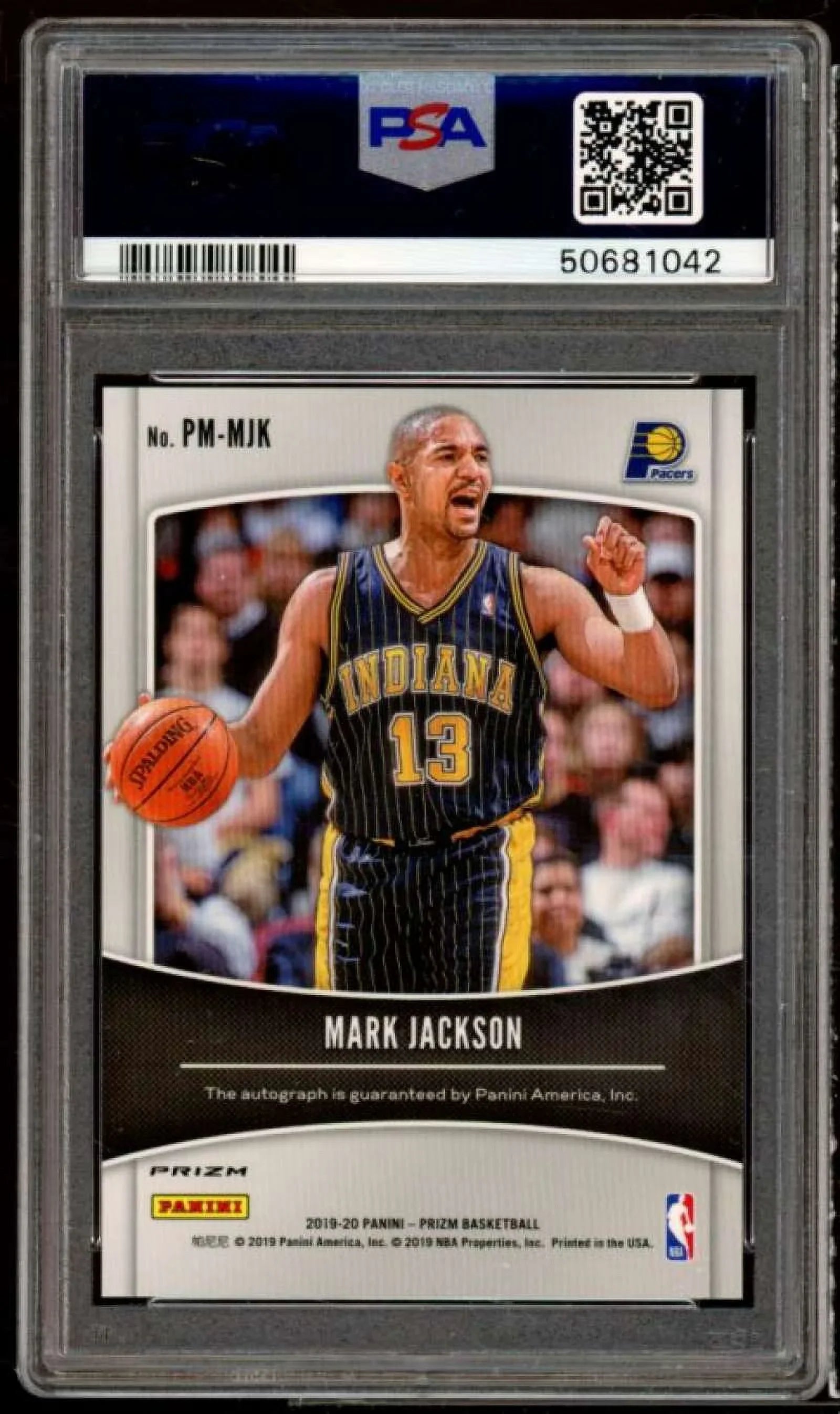 Mark Jackson Card 2019-20 Panini Prizm Penmanship Sizeilver Prizm #PM-MJK PSizeA 9