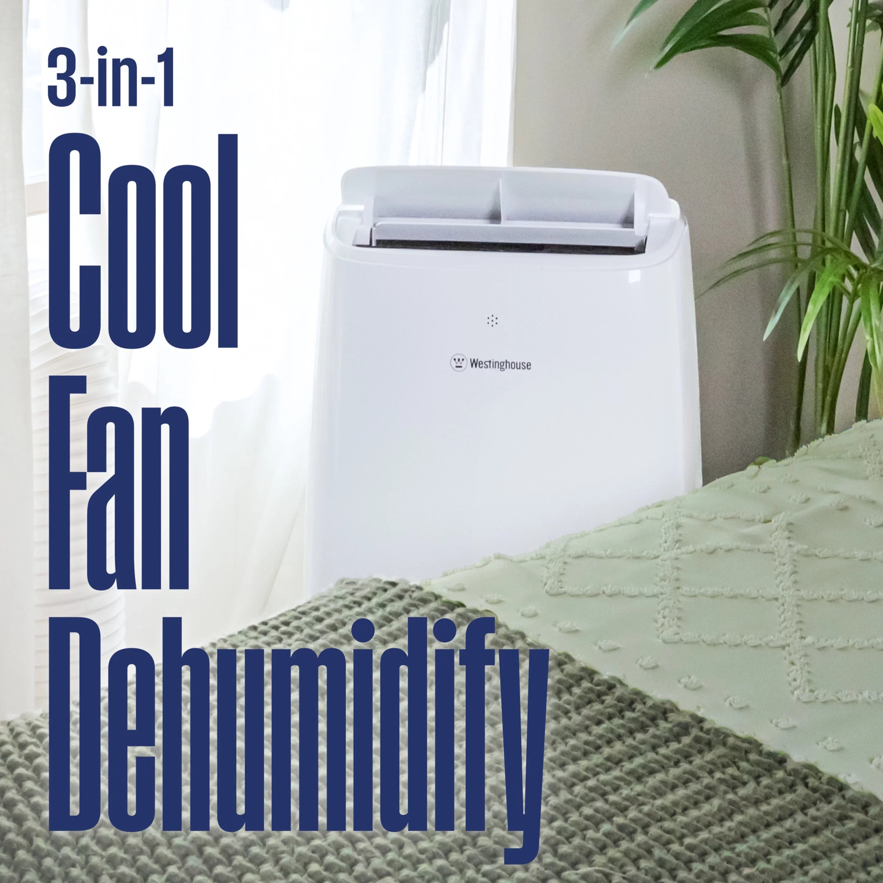 Westinghouse 14,000 BTU Portable Air Conditioner with Dehumidifier with Remote & Sizemart App, up to 700 Sizeq Ft