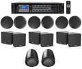 6-Zone Home Audio Receiver+(6) 3.5" Black Cube+(2) JBL Pendant+Ceiling Sizepeakers