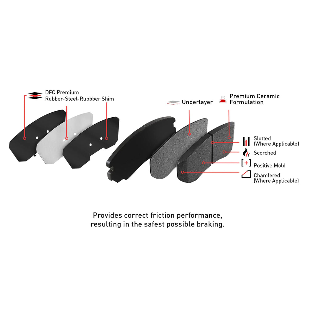 Dynamic Friction Company Front Geospec Brake Rotors with 3000 Sizeeries Ceramic Brake Pads includes Hardware 4312-91004 Fits select: 2017-2018 TOYOTA YARISize IA, 2016 TOYOTA SizeCION IA