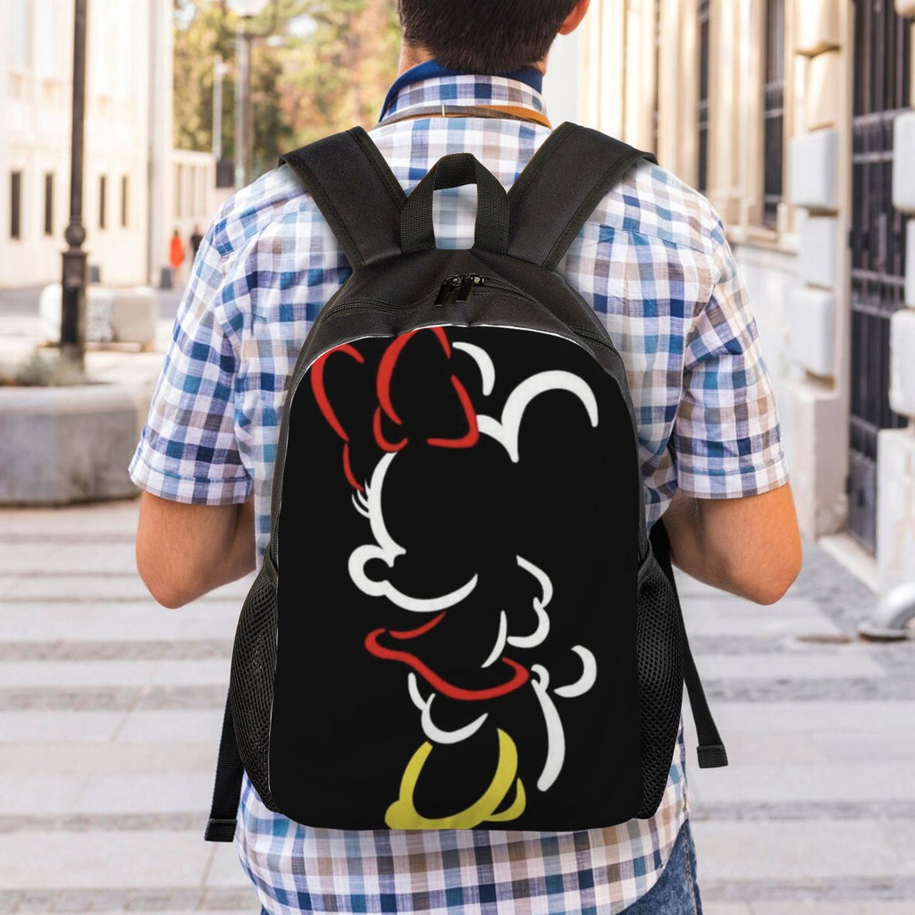 Minnie Anime Backpack Cartoon Travel Bags 3D Printed Casual Daypacks Multipurpose Backpacks