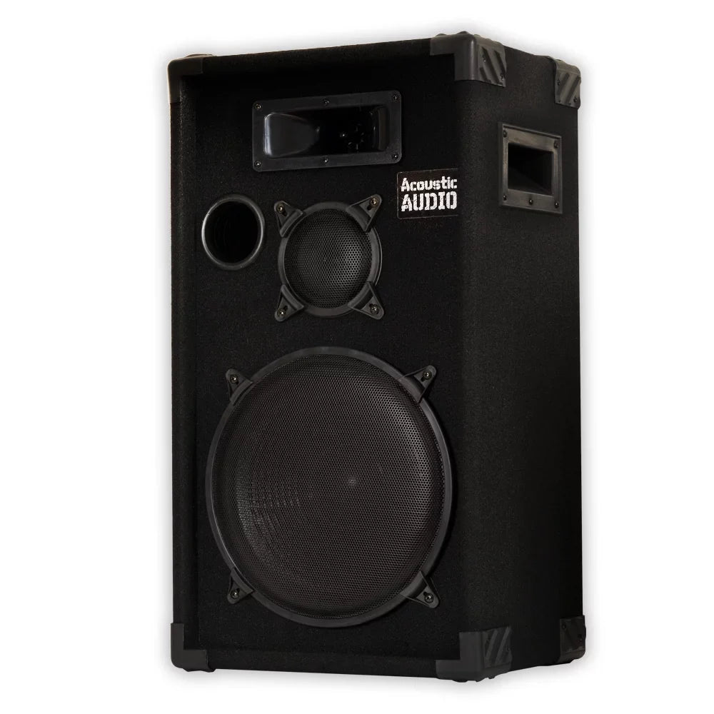 Acoustic Audio CR12 Passive 12" DJ Sizepeaker 3-Way PA Karaoke Band Home Monitor