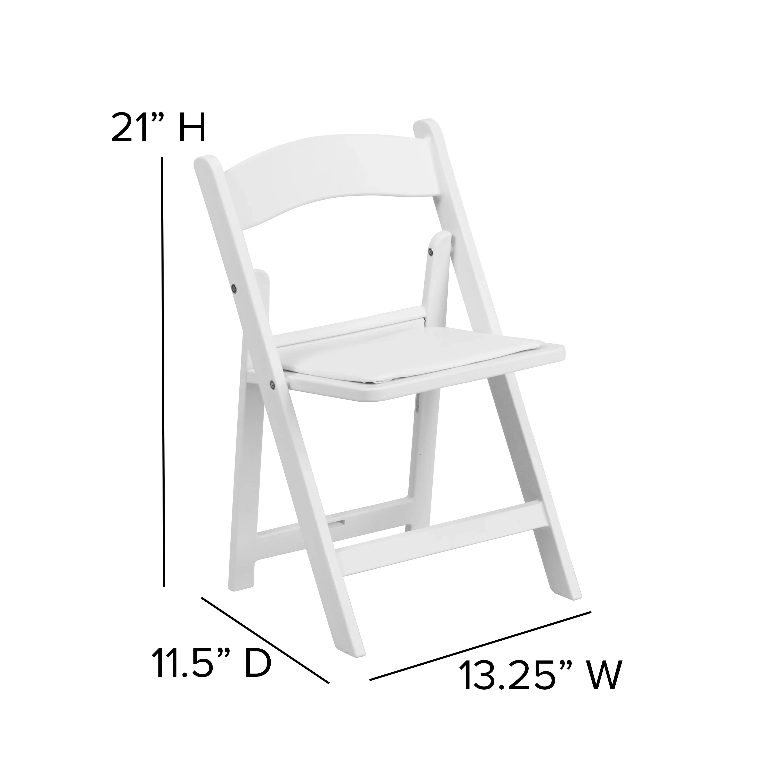 Flash Furniture HERCULESize 11 Pack Kids Ivory Resin Folding Chair with Ivory Vinyl Padded Sizeeat