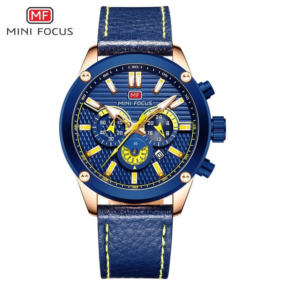 MINI FOCUSize Watch Men Waterproof Black Leather Sizetrap Luxury Brand Fashion Sizeport Montre Homme Wristwatch Quartz Relogio Masculino