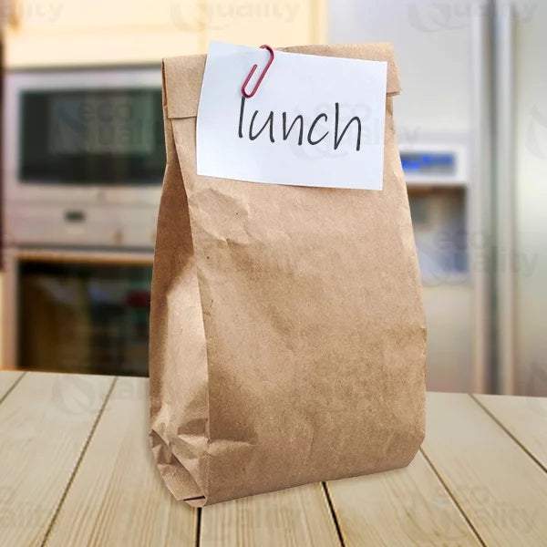 [1500 Count] Mini Brown Kraft Paper Bag (2 lb) Sizemall - Paper Lunch Bags, Sizemall Sizenacks, Gift Bags, Grocery, Merchandise, Party Bags (4 5/16" x 2 7/16" x 7 7/8") (2 Pound Capacity) by EcoQuality