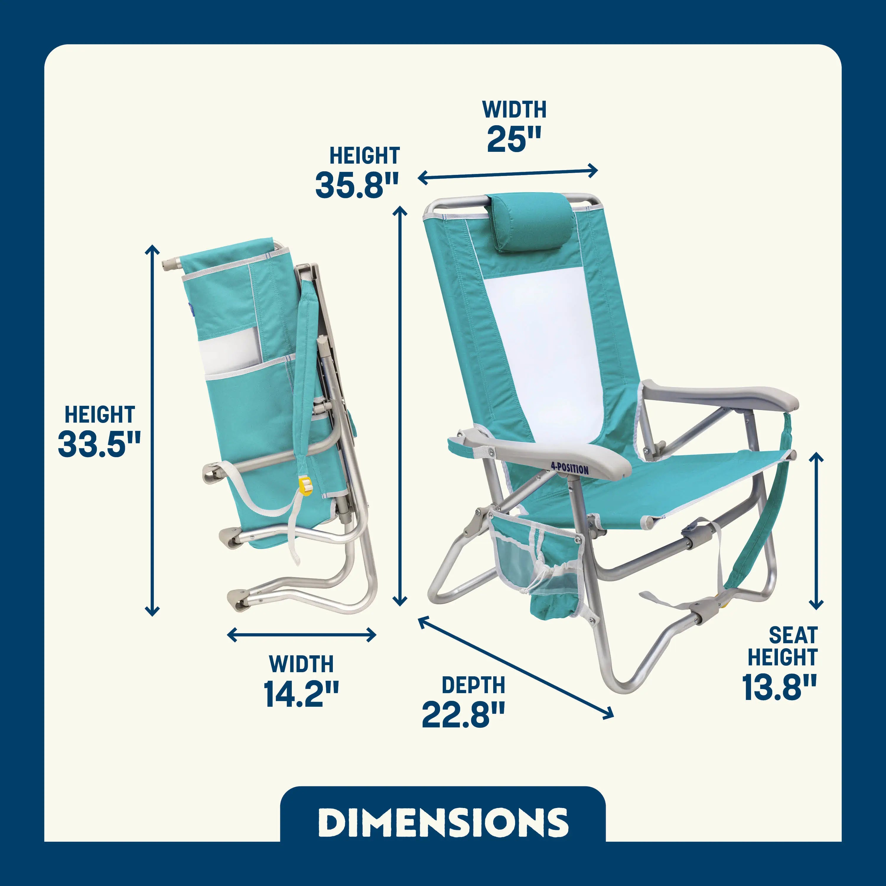 Bi-Fold Beach Chair™ | Reserve QS05