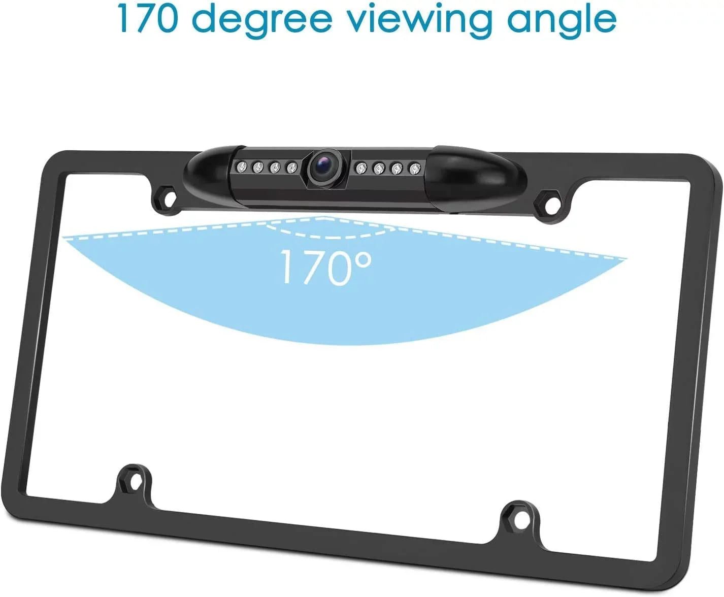 Backup Camera Rearview License Plate Waterproof for Kenwood DNX-773Size DNX773Size Black