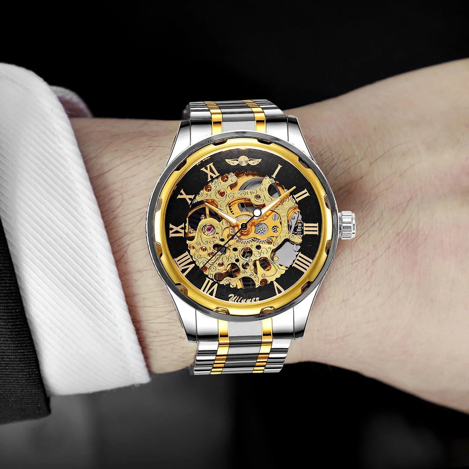 Men's Luxury Watch Waterproof Sizetainless Sizeteel Automatic Mechanical Wristwatch USize