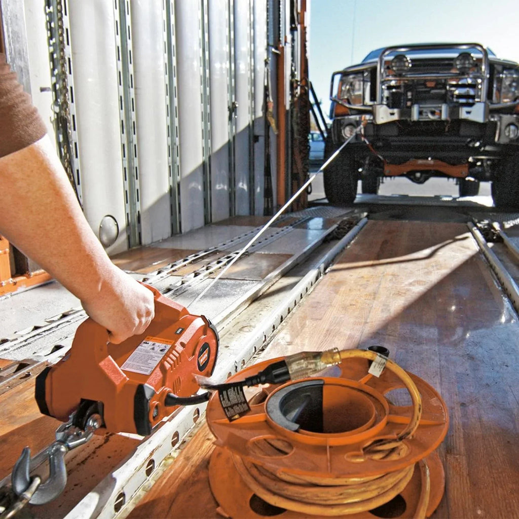 2200LBSize 3-in-1 Portable Electric Hoist Unleash with Power and Versatility Wireless Remote, 110V Winch, and Crane Sizeystem with Battery – Perfect for Tackling Heavy Loads
