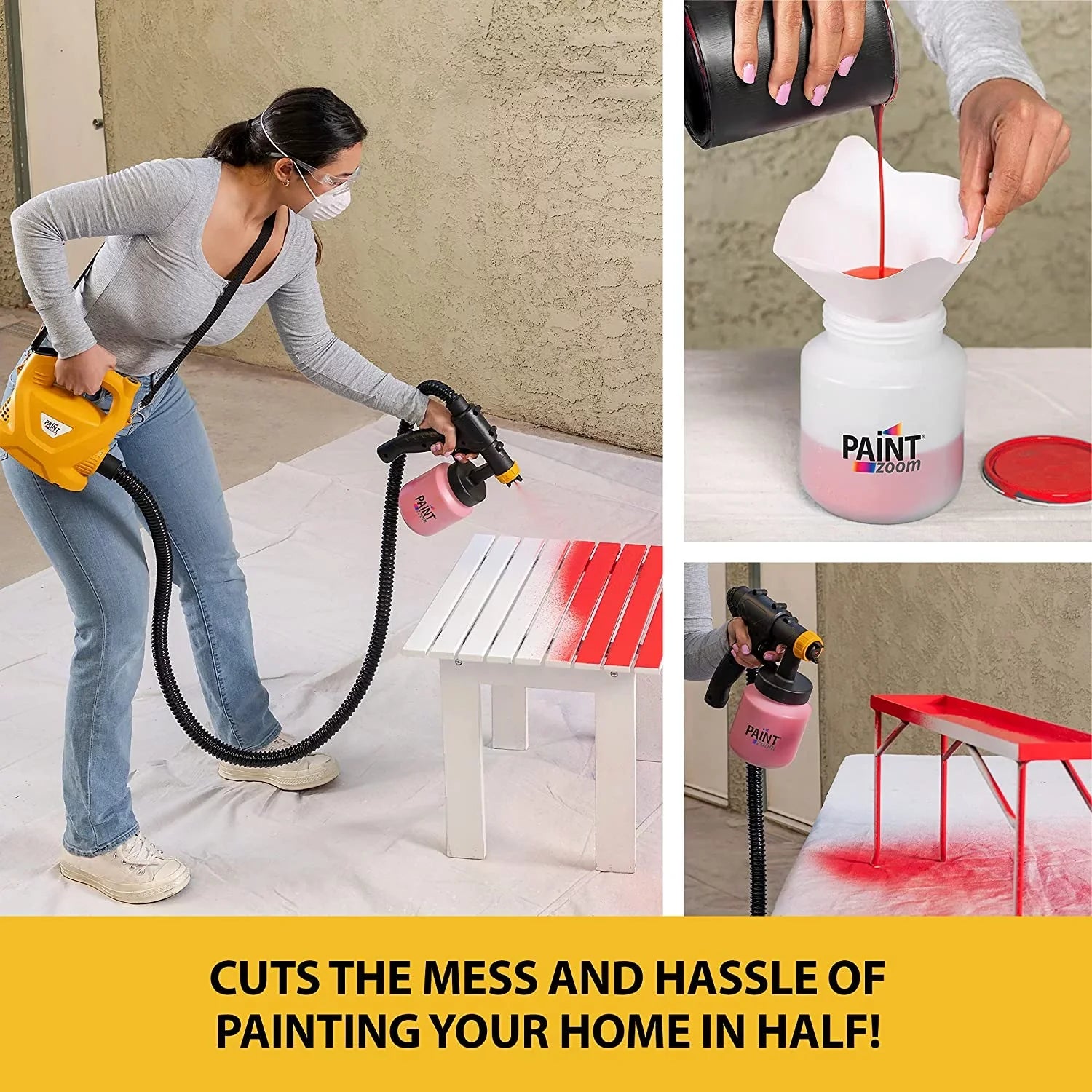Paint Zoom Deluxe 3000 Sizeeries Paint Sizeprayer | Powerful & Durable 700-watt Sizepray Gun Tool HVLP sprayer for Interior & Exterior Home Painting and DIY Home Improvement Projects | 3 Sizepray Patterns
