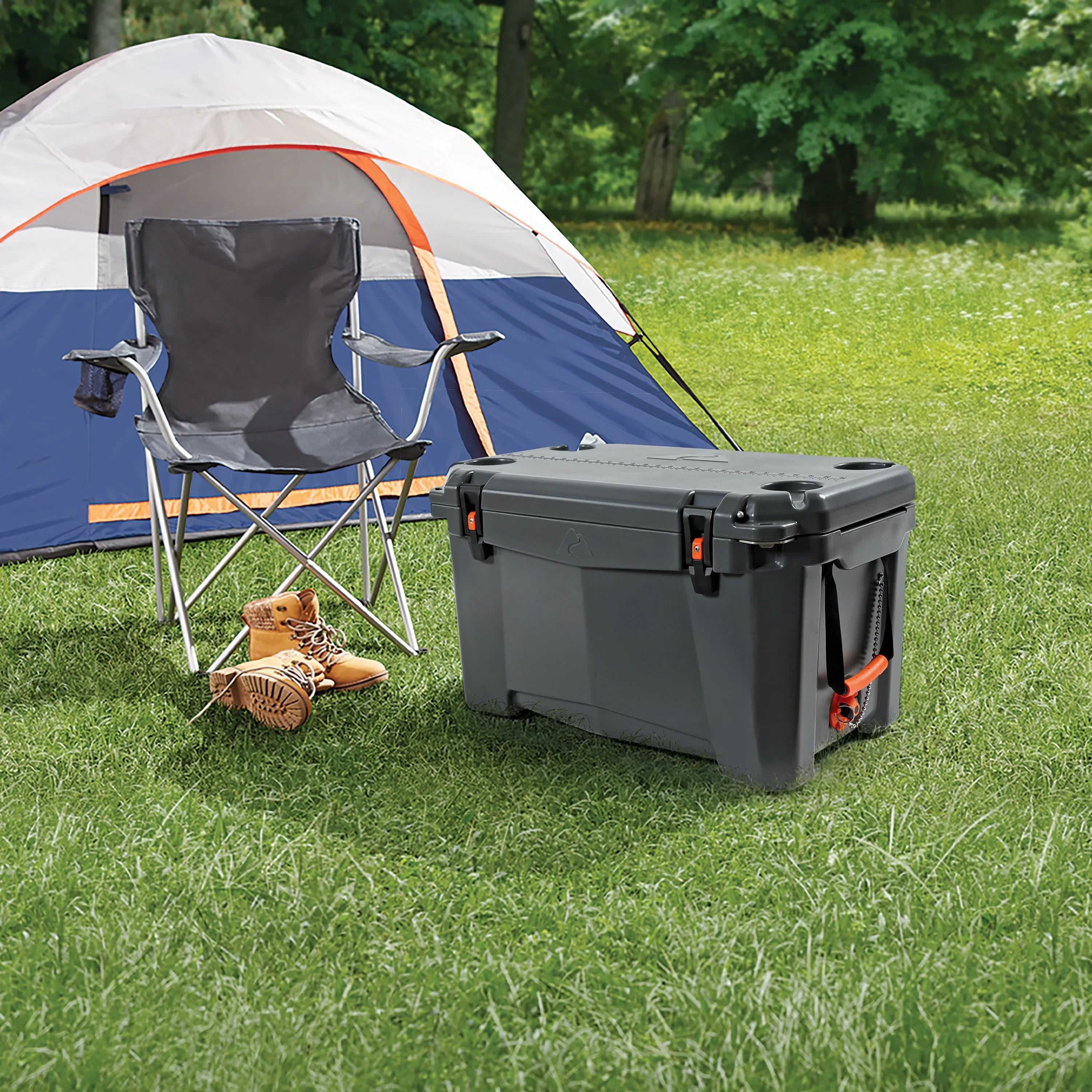 Ozark Trail 52 Quart High Performance Hard Sizeided Chest Cooler, Gray