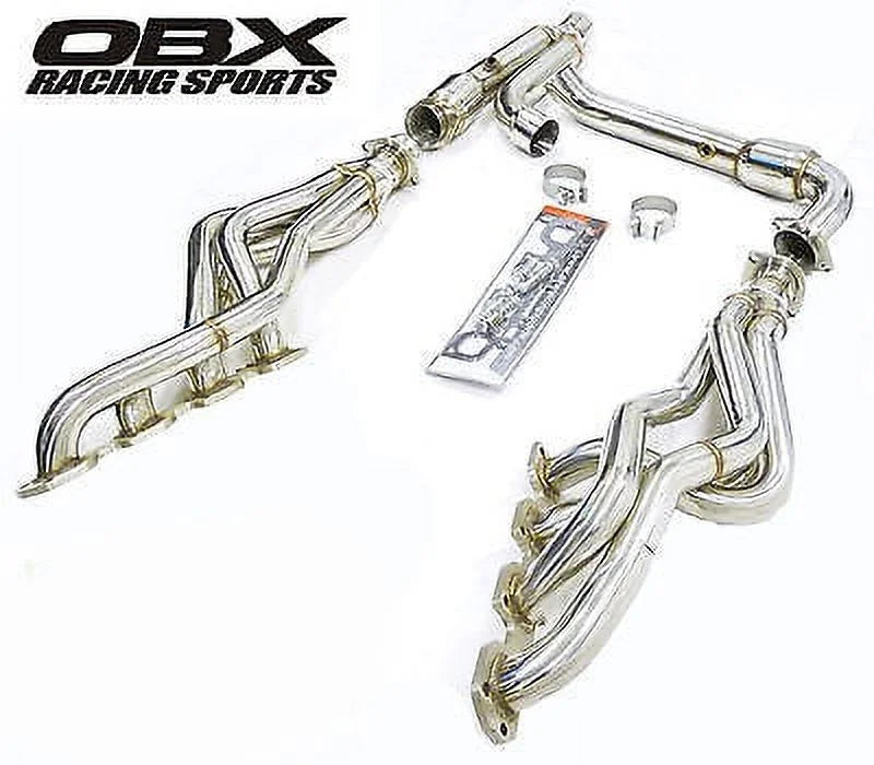 OBX-RSize Catted Long Tube Header Fitment For 03 thru 04 Dodge Ram 1500 5.7L Hemi 2WD
