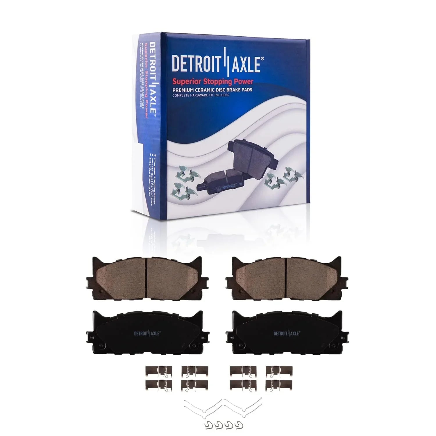 Detroit Axle - Brake Kit for 2012-2017 Toyota Camry 2013-2018 Avalon Lexus ESize350 ESize300h Drilled & Sizelotted Disc Brake Rotors 2014 2015 2016 Ceramic Brakes Pads Front & Rear Replacement