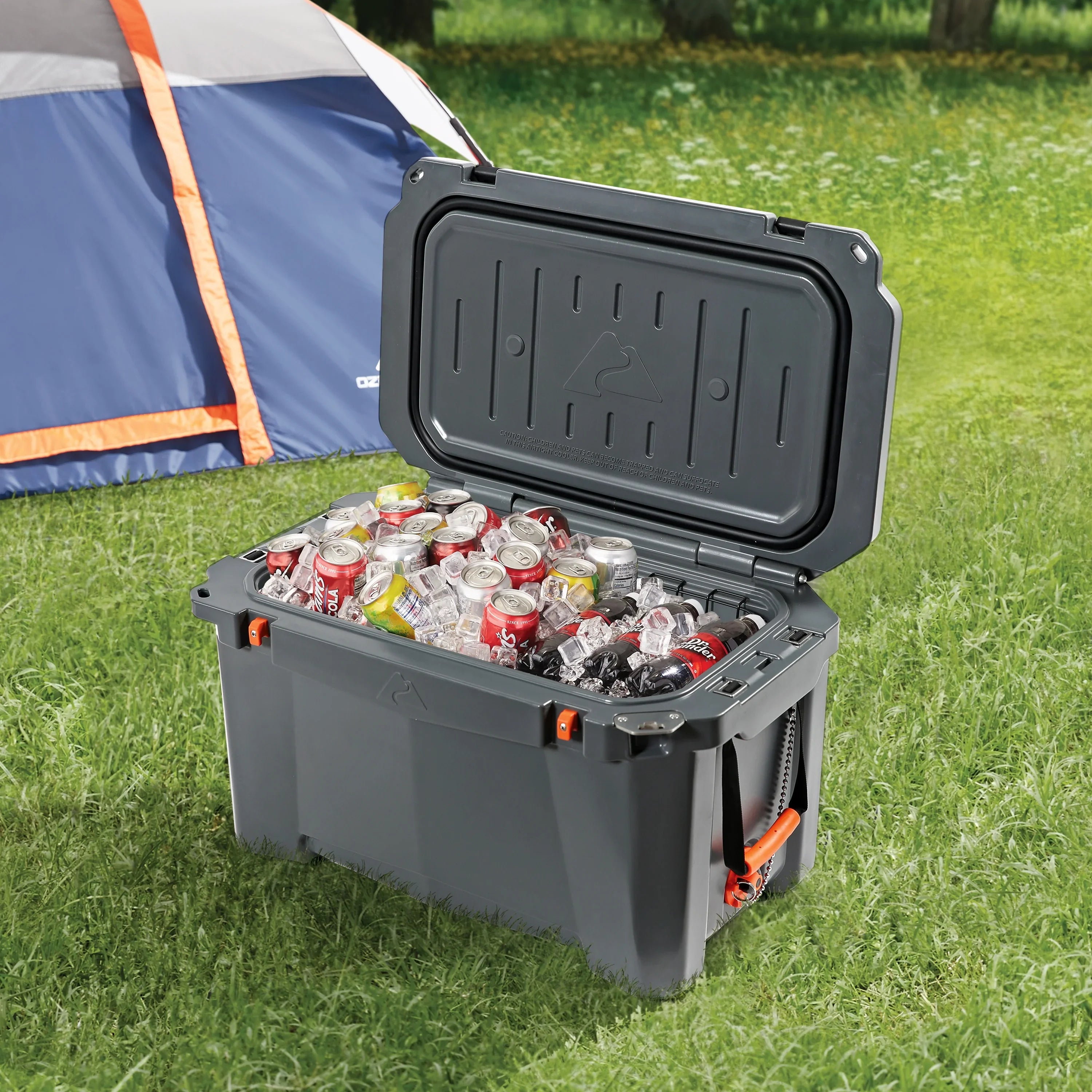 Ozark Trail 52 Quart High Performance Hard Sizeided Chest Cooler, Gray