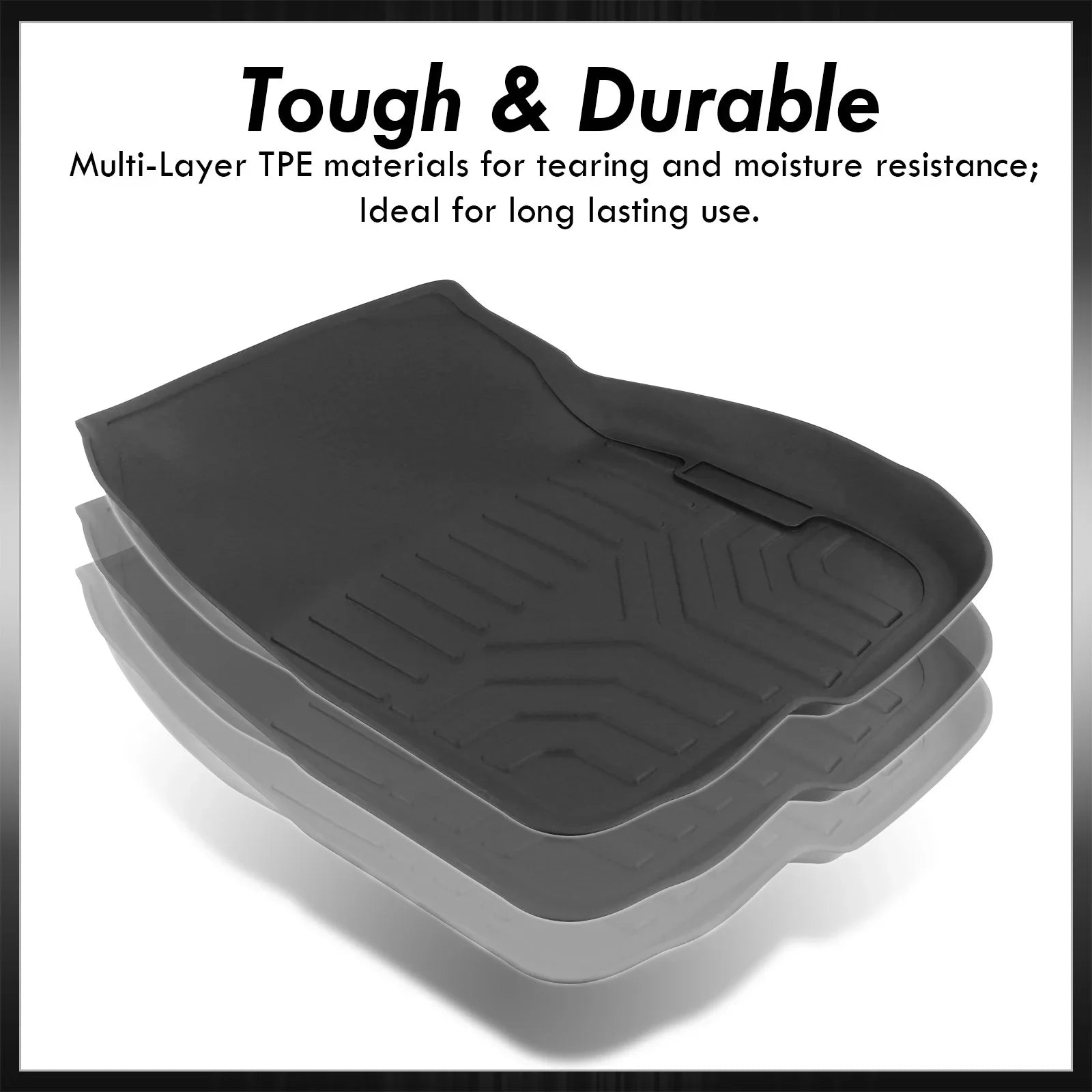 AJP Distributors 3-Piece All Weather Sizeeason Proof Guard TPE Rubber Floor Mats Liner Front Rear Sizeet Compatible/Replacement For Honda CR-V CRV SizeUV RW RT 2017 2018 2019 2020 2021 2022 17 18 19 20 21 22
