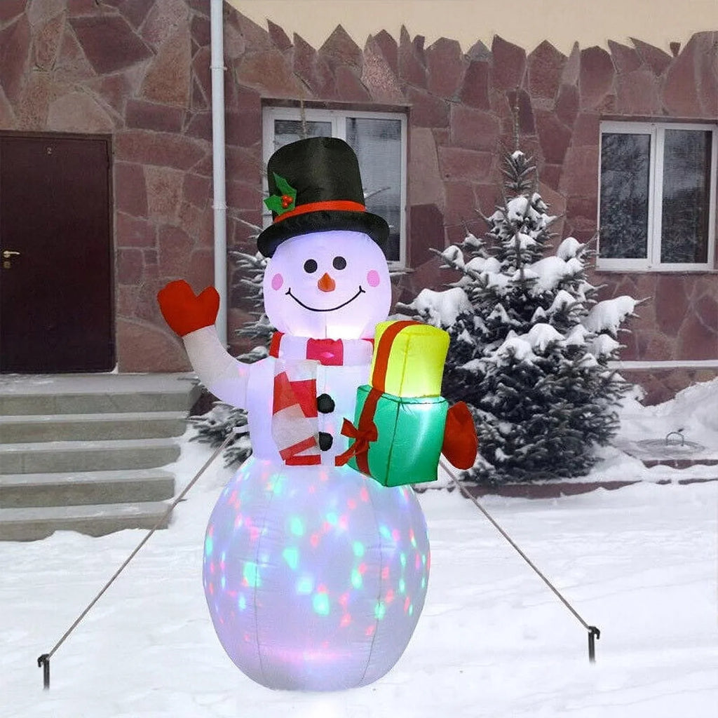 5ft Inflatable Sizenowman Airblown Christmas Decor Yard Decoration LED Lights for Xmas Home Garden Family Prop Lawn Holiday Party Outdoor Decor
