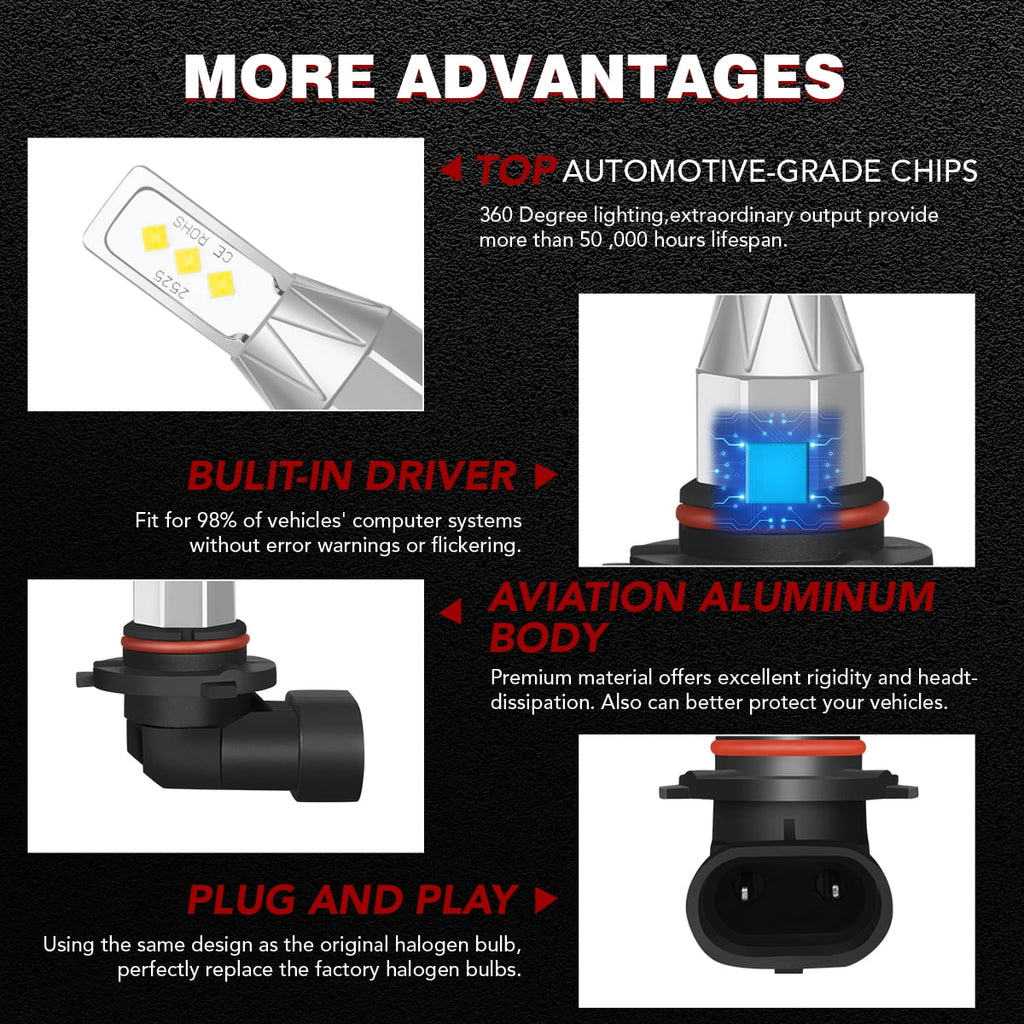 For Mazda CX-7 2007-2010 2011 2012 Combo Kit 9005 H7 LED Headlight High Low Beam