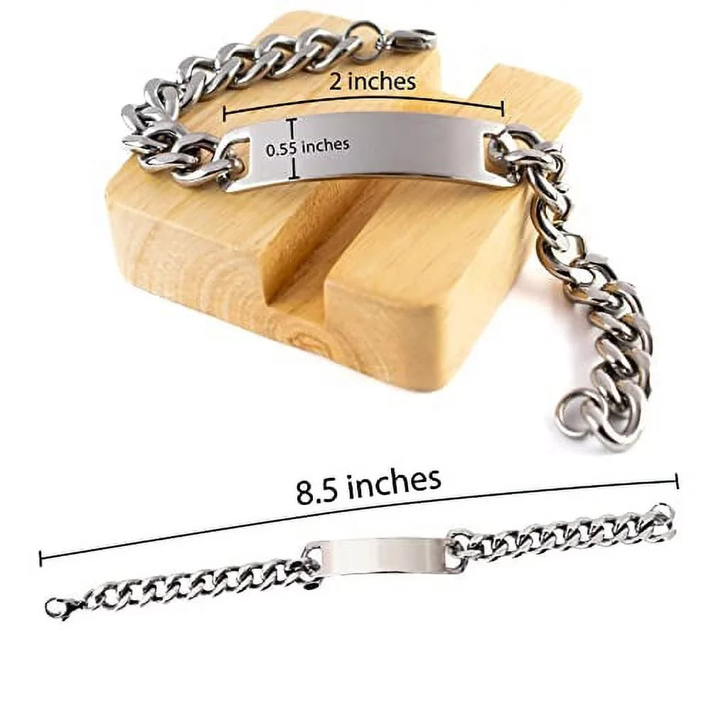 Badass Woodworker Cuban Chain Bracelet, Woodworker Present From Friends, Useful Engraved Bracelet For Friends, Gifts for doctors, Gifts for lawyers, Gifts for teachers, Gifts for accountants, Gifts