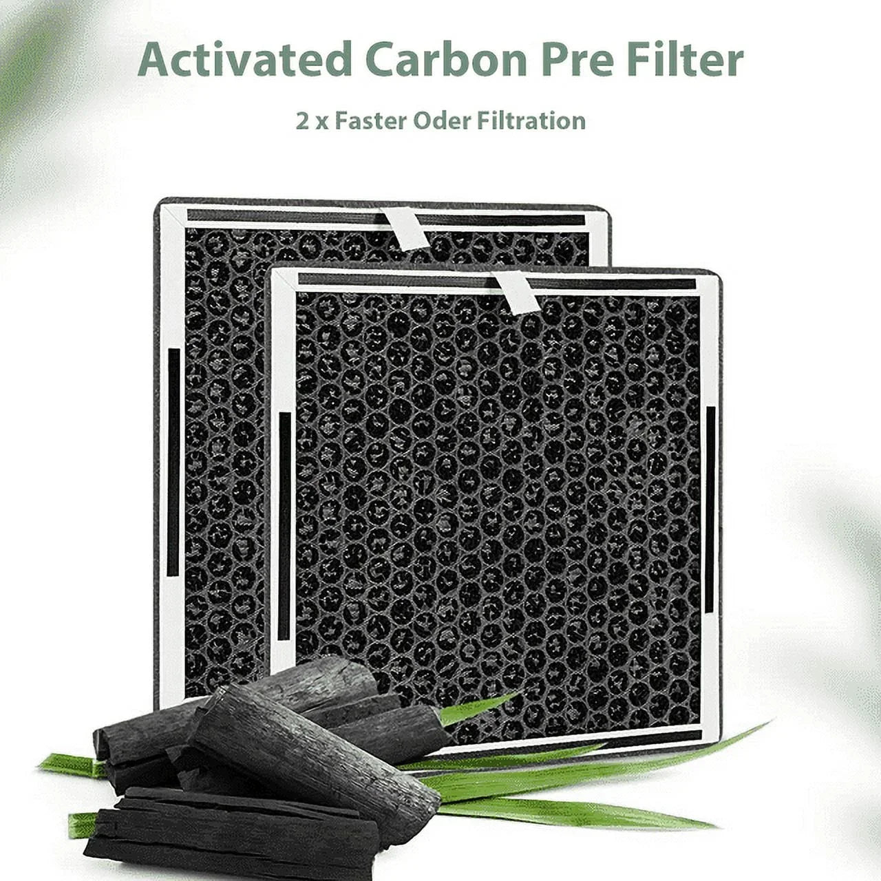 2 Pack 3-in-1 True HEPA Replacement Filter for Pure Enrichment PureZone Air Purifier, 2 H13 HEPA Filter & 2 Activated Carbon Prefilters, Replace PEAIRFIL