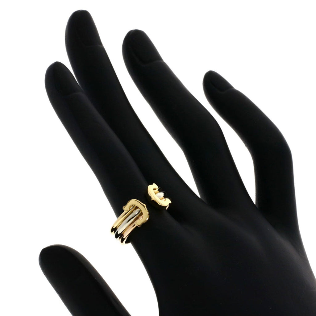 Pre-Owned Cartier 2C Ring #50 K18 Yellow Gold/K18WG/K18PG Women's CARTIER (Good)
