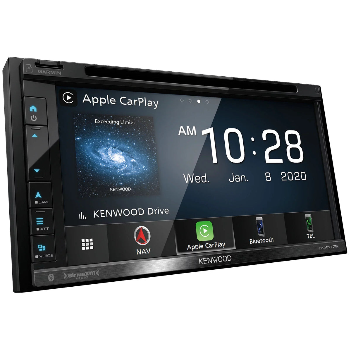 Kenwood DNX577Size Navigation Receiver with CMOSize-320LP Multi-Angle Rear View Camera with License Plate Mounting