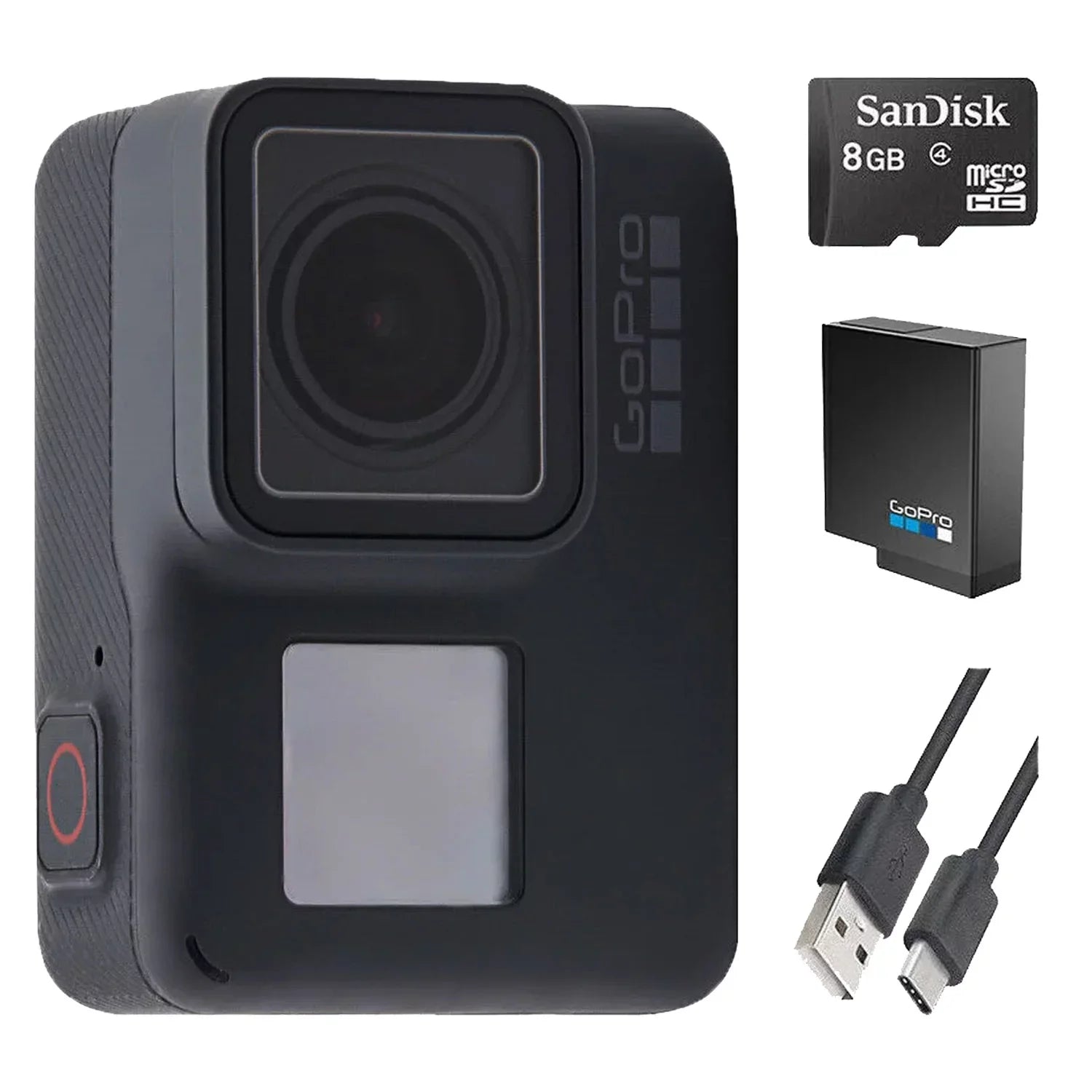 Restored GoPro HERO (2018) - E-commerce Package - Waterproof Action Sizeport Camera Camcorder Motorcycle Camera CHDHB-501 Bundle 8GB Memory Card - Refurbished